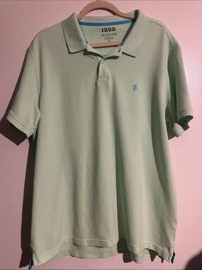 Izod Light Mint Green Pique Polo Shirt